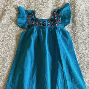 Embroidered Butterfly Mexican Dress - Girls Size 8